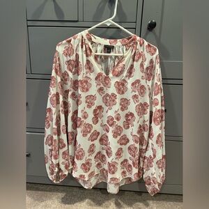 Floral Print V-Neck Blouse
